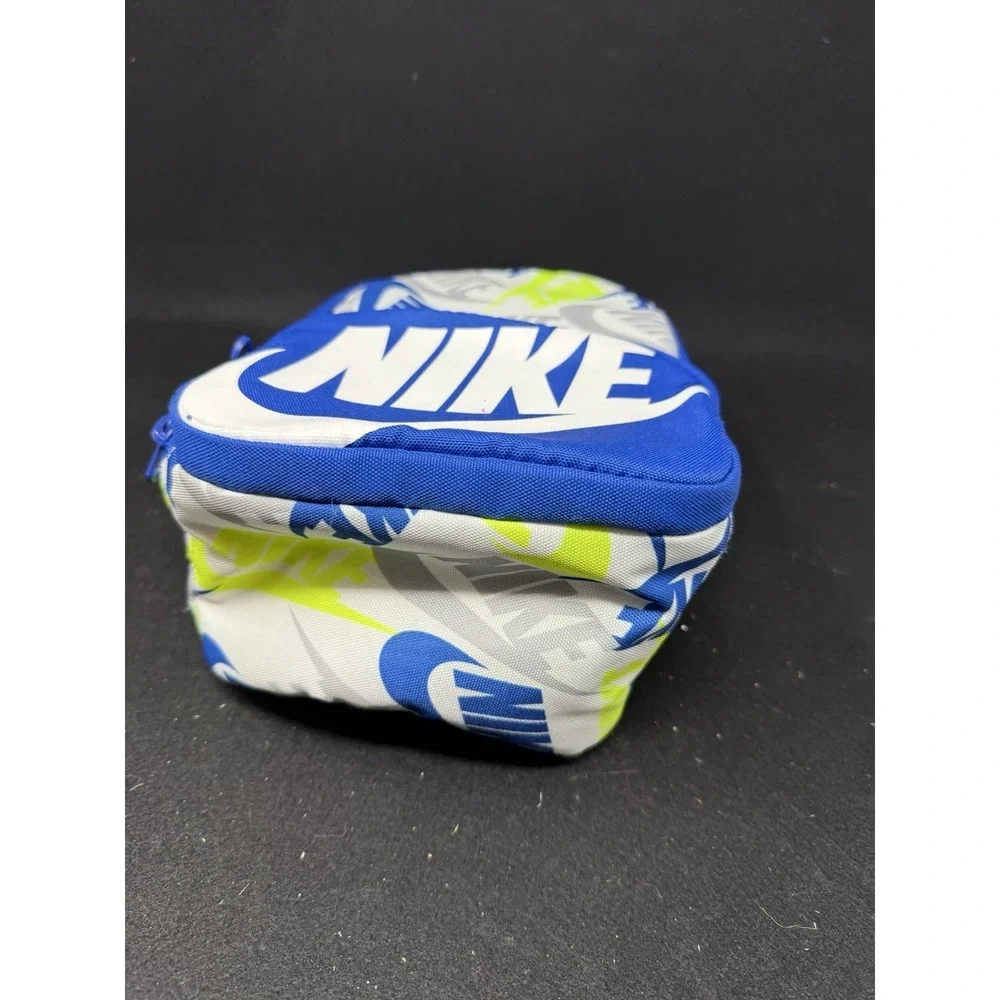Nike Kids Insulated Lunch Bag Blue White Volt Swoosh Mini Cooler Bag EUC